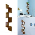 thumbnail image 2 of GoDecor Maison Étagère d'Angle d'Intérieur Mural Zig Zag Meubles Étagères en Bois Rack Moderne, 2 of 5