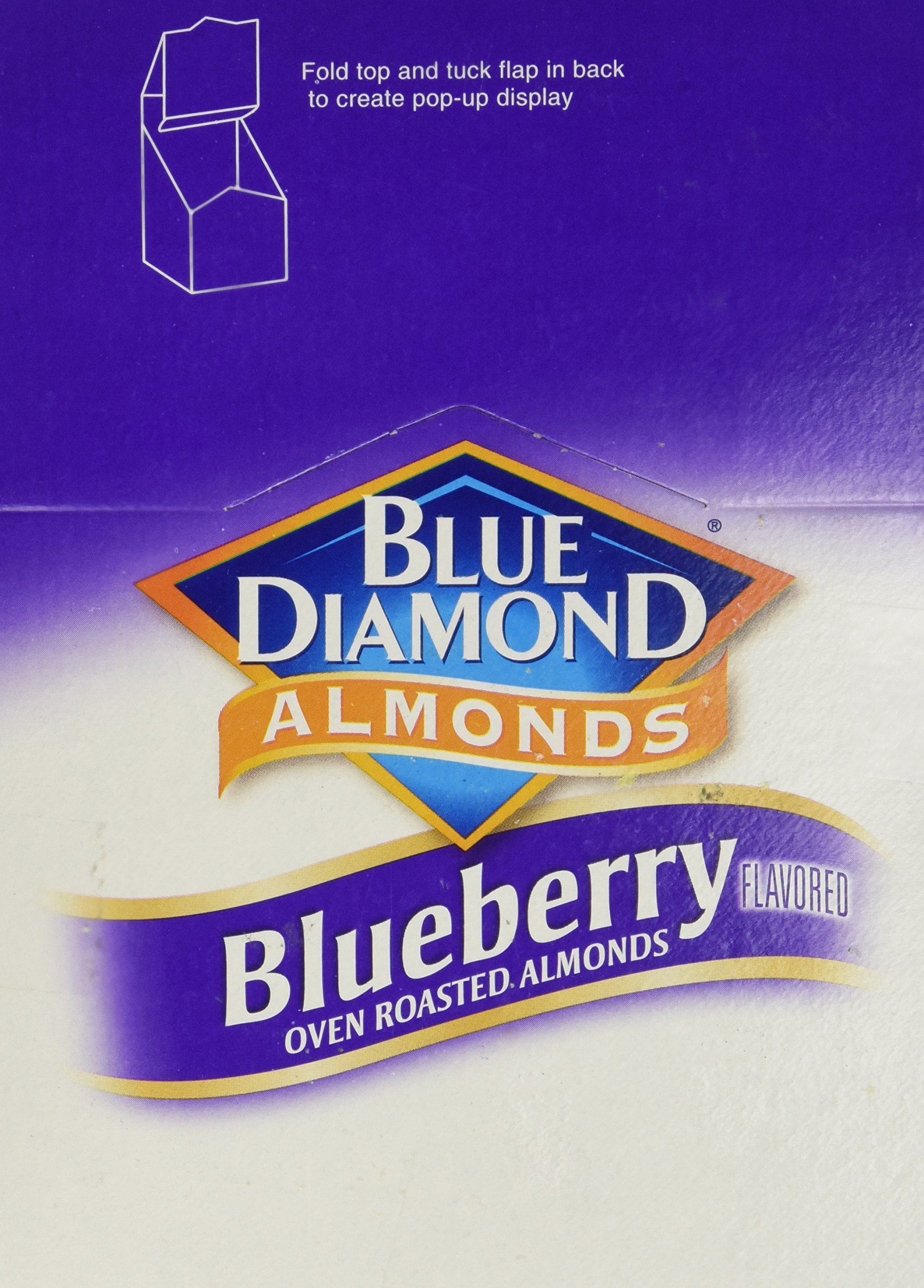 Blue Diamond Blueberry Flavored Almonds, 1.5 oz tubes Pack of 12-5062445628
