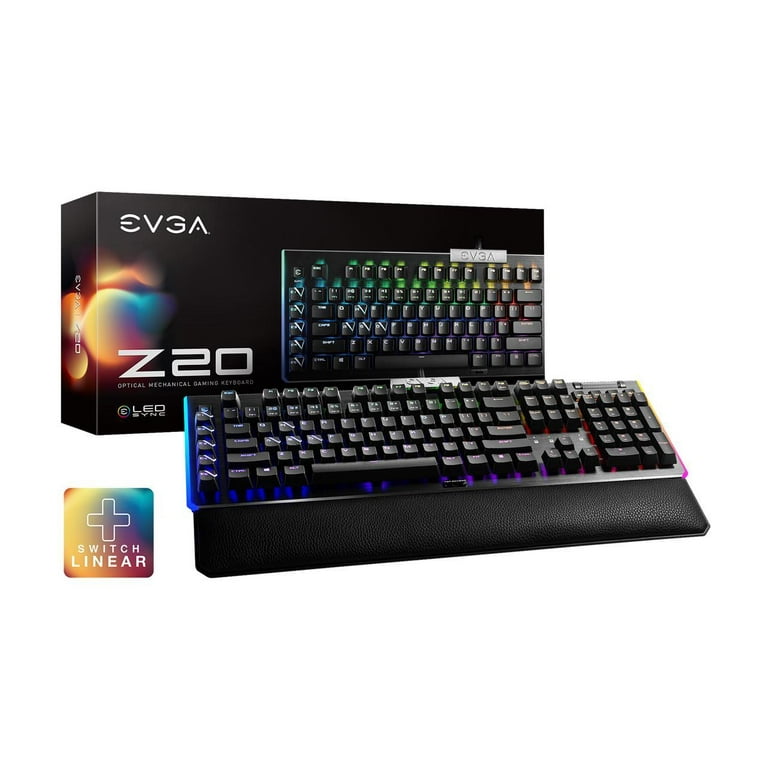 EVGA Z20 RGB Optical Mechanical (Linear Switch) Gaming Keyboard  811-W1-20US-KR