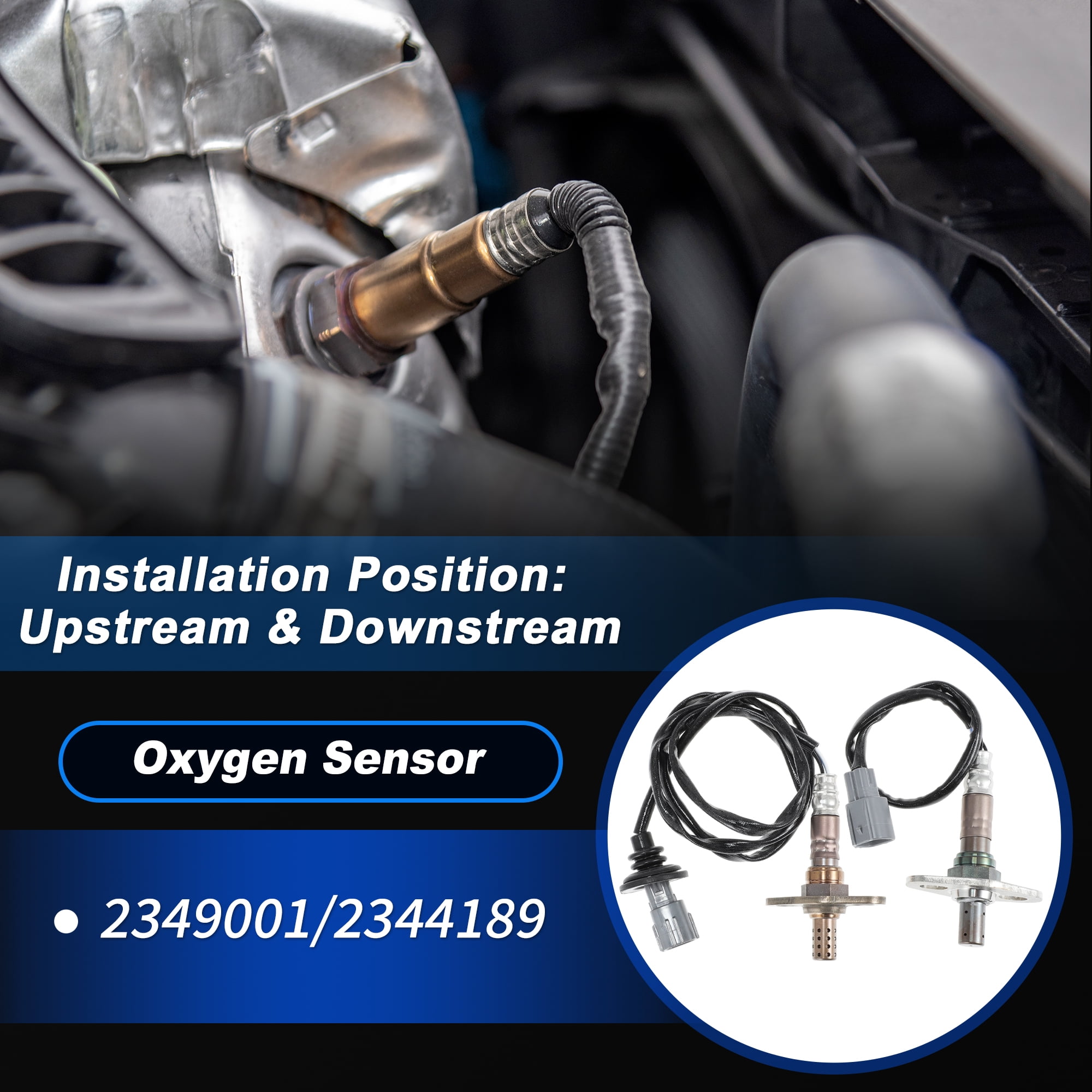 Upstream & Downstream Oxygen Sensor for Toyota Tacoma 2.4L 2.7L 3.4L 2001 2002 2003 2004 2349001/2344189 2pcs