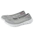 thumbnail image 4 of Dakaela Women's Slip on Loafer Shoes Mesh Ballet Flat Nurse Walking Sneakers with Memory Foam Grey 9, 4 of 6