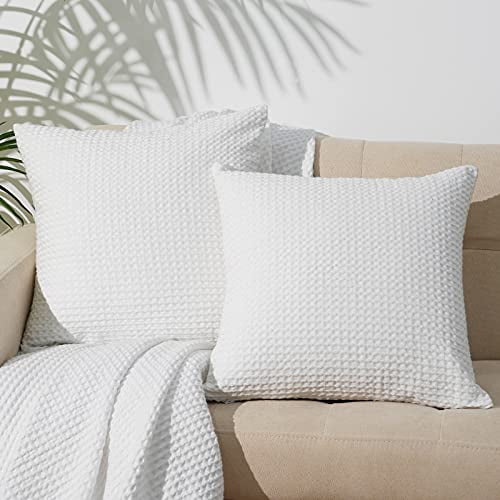 PHF 100 Cotton Waffle Weave Euro Shams 26 x 26