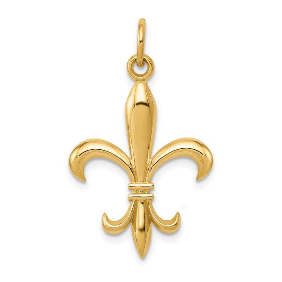 Charme Fleur de Lis en Or Jaune 14K