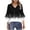 Black, variant on Womens Tops Petal Sleeve Printed 3/4 Sleeve V-Neck Casual Blouse Tops Black M,Tops for Women
