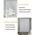 thumbnail image 3 of Grey Christmas Snowflake Tie Up Curtains for Window, Thermal Insulated Balloon Shade Adjustable Rod Pocket Curtains Valance Panels for Kitchen Bathroom Cafe 42 x 63 Winter Snowflake Xmas, 3 of 6