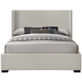 thumbnail image 3 of Meridian Furniture Oxford Beige Linen Textured Fabric Full Bed, 3 of 8