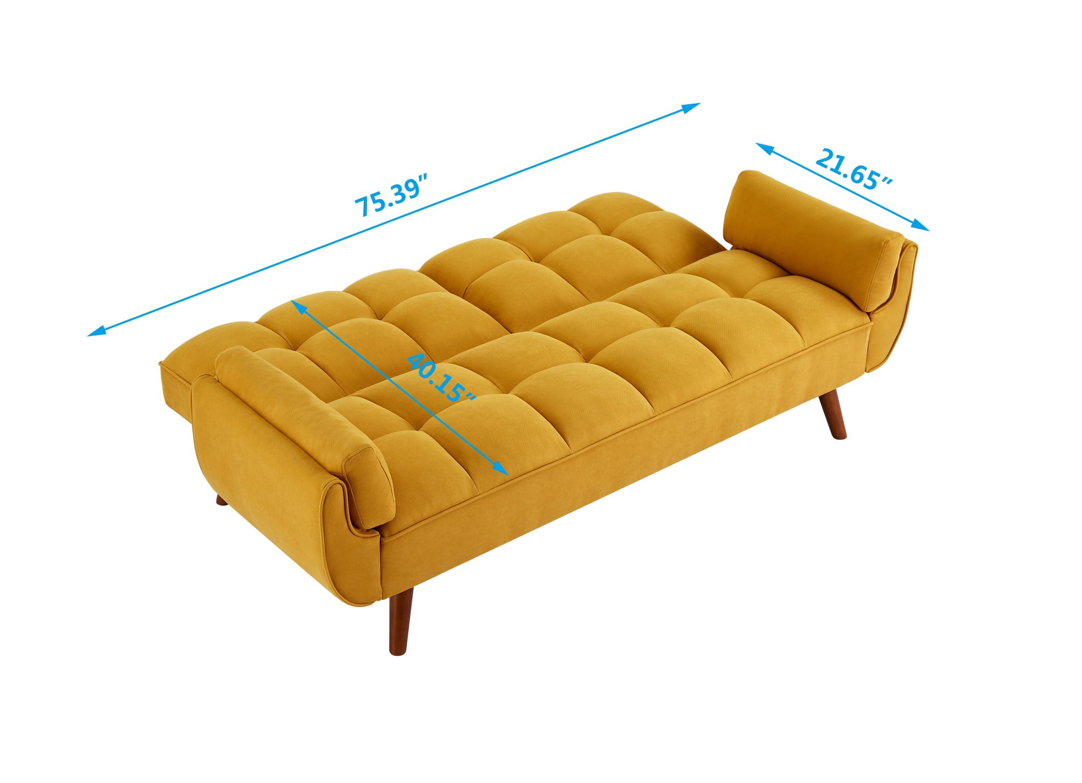 Linen Sofa Furniture Adjustable Backrest Recliner, Yellow