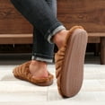 thumbnail image 3 of Womens Fuzzy Slippers for Home Bedroom Winter Warm Furry House Slip on Shoes Comfy Plush Non Slip Spa Slides, 3 of 7