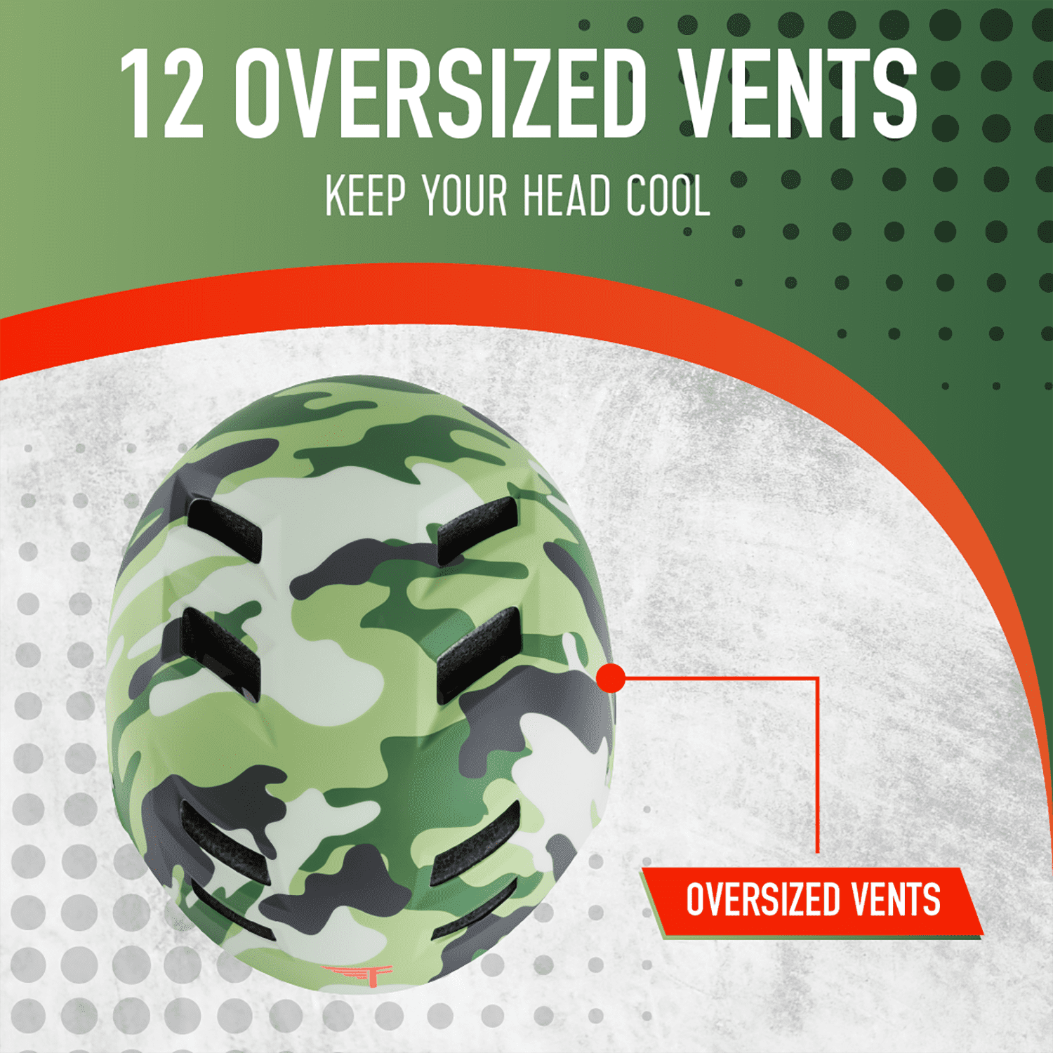 Flybar Multi Sport, Skateboard and Bike Helmet, for Kids and Adults, Ages 6+, Camo, L/XL