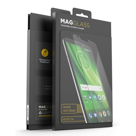 Magglass Moto G6 Matte Screen Protector - Fingerprint Free Tempered Glass Reinforced Anti Glare Screen Guard