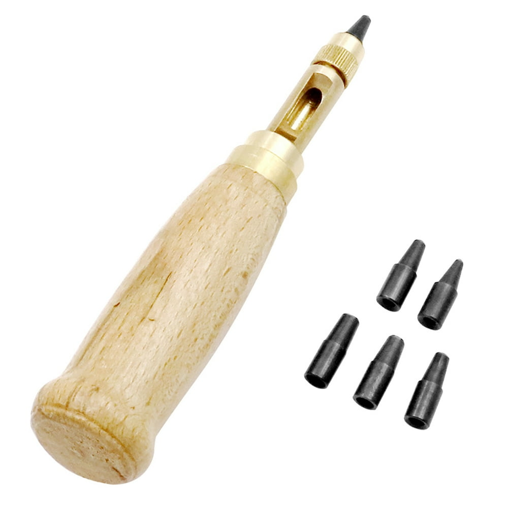 6Pcs Automatic Belt Punch Replaceable MultiHead Belt Screw Hole