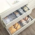 thumbnail image 5 of FNNMNNR 3 PCS Closet Socks Organizer Drawer Divider, 24 Cell Collapsible Closet Cabinet Organizer Underwear Storage Boxes for Storing Socks, Lingerie, Underwear (Gray), 5 of 5