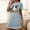 Blue, variant on Sakmal Halloween Moomoos for Women Sleep Oversized Cloud-Like Black Cozy Moomoo Dress Short Crew Neck Short Sleeve Ghost Print Nightgowns S-2XL