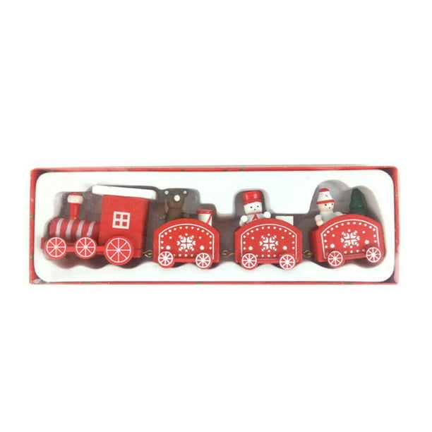 Tren de madera de Navidad Papá Noel Festival de Navidad Adorno Decoración para el hogar Regalos para niños Wmkox8yii gf7041