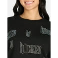 thumbnail image 5 of Wicked Women’s Rhinestud Graphic Cropped Sweatshirt, Sizes XXS-XXL, 5 of 5