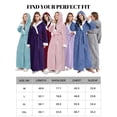 thumbnail image 6 of Robes for Women, PUTUO Hooded Womens Robes, Plush Soft Fluffy Long Robe, Comfy Spa Nightgown Housecoat with Side Pocket, Winter Warm Sleepwear Gift for Women, 6 of 6