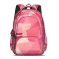 thumbnail image 2 of Red Pink Modern Art Geometric Backpack for School,Cute School Bag,Schoolbag with Adjustable Shoulder Straps & Padded Back,16.9 Inch, 2 of 5
