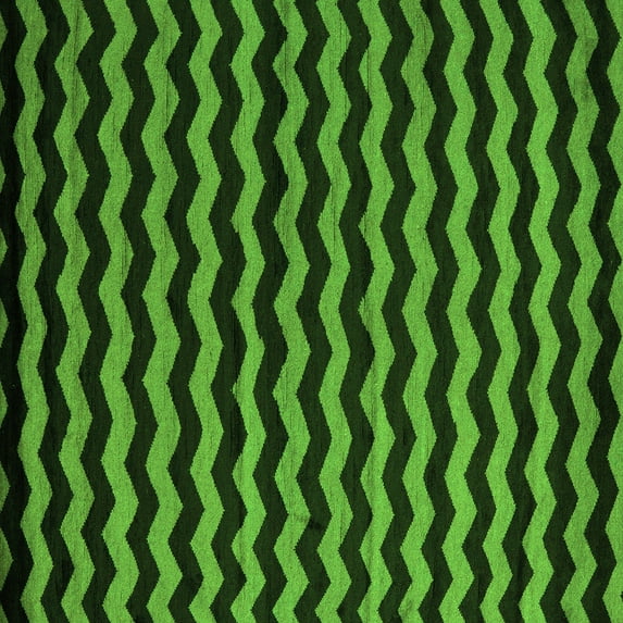 Ahgly Company Indoor Square Abstract Green Modern Area Rugs, 3' Square