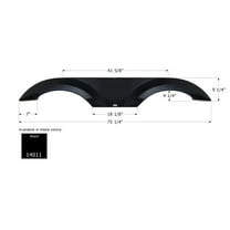 Icon 14011 Tandem Axle Fender Skirt FS4011 for Jayco - Black