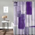thumbnail image 3 of FNNMNNR Fabric Shower Curtain for Bathroom  Abstract Geometric Lavender  Custom Shower Curtain Set with Hooks  Luxury Bathroom Curtains  Purple Grey Waterproof Polyester Bathroom Accessor, 3 of 6