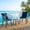 Blue-3pcs, variant on Simenmax 4 Piece Rattan Conversation Set, Outdoor Patio Furniture with Double Loveseat & 2 Single Chairs, Glass Coffee Table for Backyard, Poolside, Garden,Beige