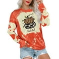 thumbnail image 1 of Qertyioot Chemises à Manches Longues pour Femmes, Hauts Décontractés à la Mode pour Femmes, Couverture à Col Rond Imprimée, Pull Sweatshirts, 1 of 6