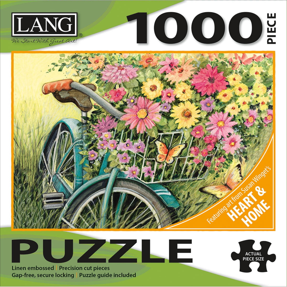 LANG 5038031 Jigsaw Puzzle 1000 Pieces, Bicycle Bouquet 29 x 20 in