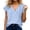 a-123Blue20, variant on Womens Solid Color Wrap Front Blouse With V Neck Short Sleeves Textured Straight Hem For Office Work Casual Daily Wear Date Outings Grey XXL