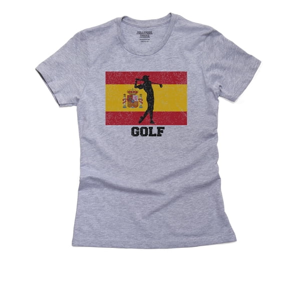Spain Olympic - Golf - Flag - Silhouette Women's Cotton Grey T-Shirt