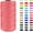 Flesh Pink, variant on Minzimin 1Pcs Polypropylene Macrame Cord 1.5mm x 656 feet Twisted 100% Polypropylene Rope Twine String Macrame Yarn, Colored Knitting & Crochet Bag Cord Crochet Thread Supplies for Knitter