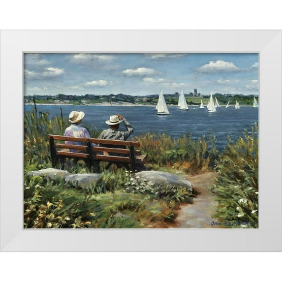 Braithwaite, Bruce 32x25 White Modern Wood Framed Museum Art Print Titled - Sachuest Point