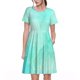 thumbnail image 1 of Balery Cyan Mint Marble Vestidos sueltos de manga corta para mujer, vestidos de verano 2025, vestidos casuales de corte A con vuelo., 1 of 6