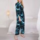 thumbnail image 3 of Balery Lightning Conjunto de Pijama con Estampado para Mujer, Conjunto de Dos Piezas con Manga Larga, Ropa de Dormir Suave con Bolsillos, Pijamas Cómodos-X-Large, 3 of 7