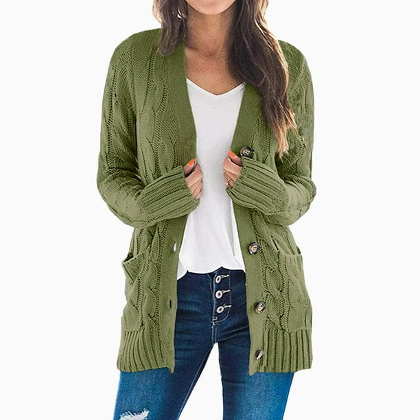 Ladies cardigan with sale pockets