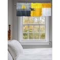 thumbnail image 3 of Yellow Grey Oil Painted Curtain Valances for Windows, Art Color Block Abstract Style Kitchen Valance Window Treatment, Light Filtering Block Curtains for Bathroom/Bedroom/Living Room 54'' x 18'', 3 of 9