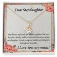 thumbnail image 3 of To My Stepdaughter Bound Together Alluring Ribbon Necklace Message Card, 3 of 7