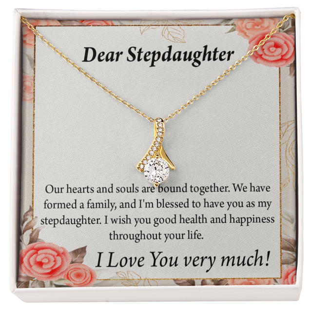 À Ma Belle-Fille Liée Ensemble Séduisante Ruban Collier Message Carte