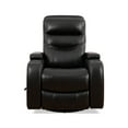thumbnail image 2 of Fauteuil Inclinable Pivotant avec Accoudoirs de Rangement - Noir, 2 of 3