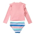 thumbnail image 2 of Gyratedream Toddler Baby Girls Long Sleeve Unicorn Ruffle Rashguard Bikini Two Piece Bathing Suit Swimsuit, 2 of 6