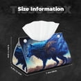 thumbnail image 5 of Sikiie Moonlit Blue Wolf Leather Tissue Box Cover Rectangle, Long Tissue Box Cover, Tissue Box Holder, Tissue Holder for Bathroom, 5 of 7