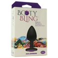 thumbnail image 1 of Booty Bling Small Jeweled Silicone Plug in Black/Purple, 1 of 6