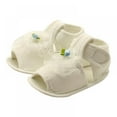 thumbnail image 3 of SYNPOS Baby Girls Sandals Summer Flowers Cotton Infant Toddler First Walkers Princess Shoes 0-18 Months, 3 of 9