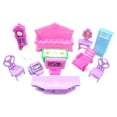 thumbnail image 4 of Juego de casa de muñecas de 22 Uds., muebles de plástico, habitaciones en miniatura, juguetes para juego de imitación para bebés y niños, 4 of 6