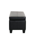 thumbnail image 6 of WestinTrends 42" Inch Faux Leather Storage Ottoman Bench for Living Room Bedroom Furniture, Black, 6 of 13