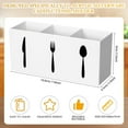 thumbnail image 2 of LZLINGMEI Acrylic Cutlery Storage Organizer Bin Silverware Caddy Countertop Knife Spoon and Fork Holder Kitchen 3 Section Tableware Storage Box for Cabinet Indoor Home Flatware Dining Room, 2 of 6