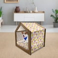 thumbnail image 3 of Garden Art Pet House, Dotted Background with Colorful Gerbera Daisies Gardening Themed Illustration, Outdoor & Indoor Portable Dog Kennel with Pillow and Cover, 5 Sizes, Multicolor, by Ambesonne, 3 of 5