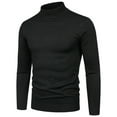 thumbnail image 4 of jsaierl Sweaters for Men Knit Mock Neck Solid Slim Top Shirt Long Sleeve Casual Warm Pullover Sweater, 4 of 5