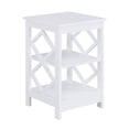 thumbnail image 1 of Convenience Concepts Diamond Table d'Appoint Carrée, Fini Bois Blanc, 1 of 6