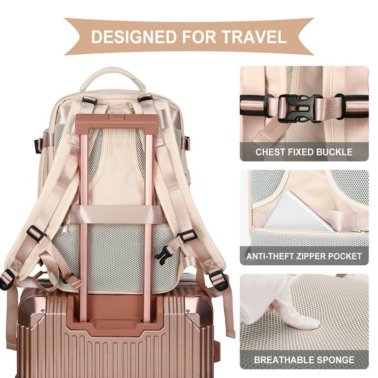Womens Designer Backpack External USB Charge Port Canvas Backpacks Bag –  Travell Well