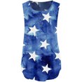thumbnail image 3 of OAVQHLG3B 4th of July Outfits for Women American Flag T Shirt Summer Tops for Women Sleeveless Love Heart O-Neck Patriotic Shirts Printing Relaxed Tops, 3 of 3